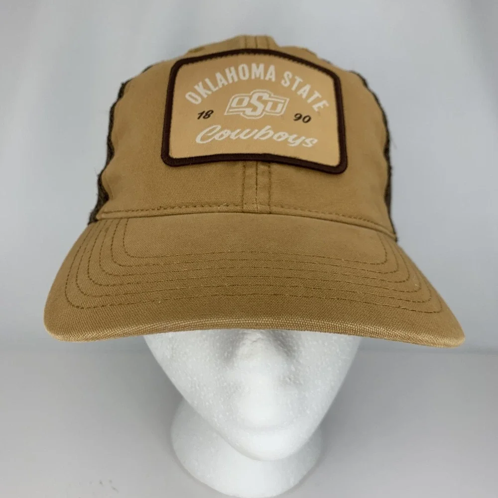 Oklahoma State OSU Cowboys Hat Brown Captivating Adjustable Snapback Mesh Cap